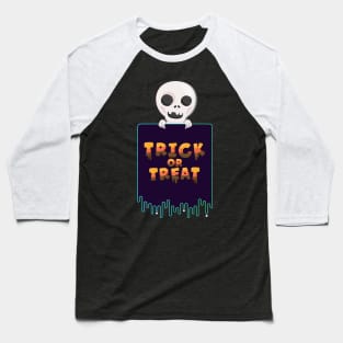 Trick Or Treat Little Monster Baseball T-Shirt